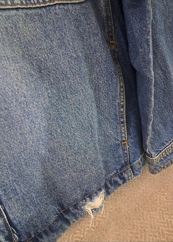 Erkek Mavi Düğmeli Denim Ceket - Görsel 5