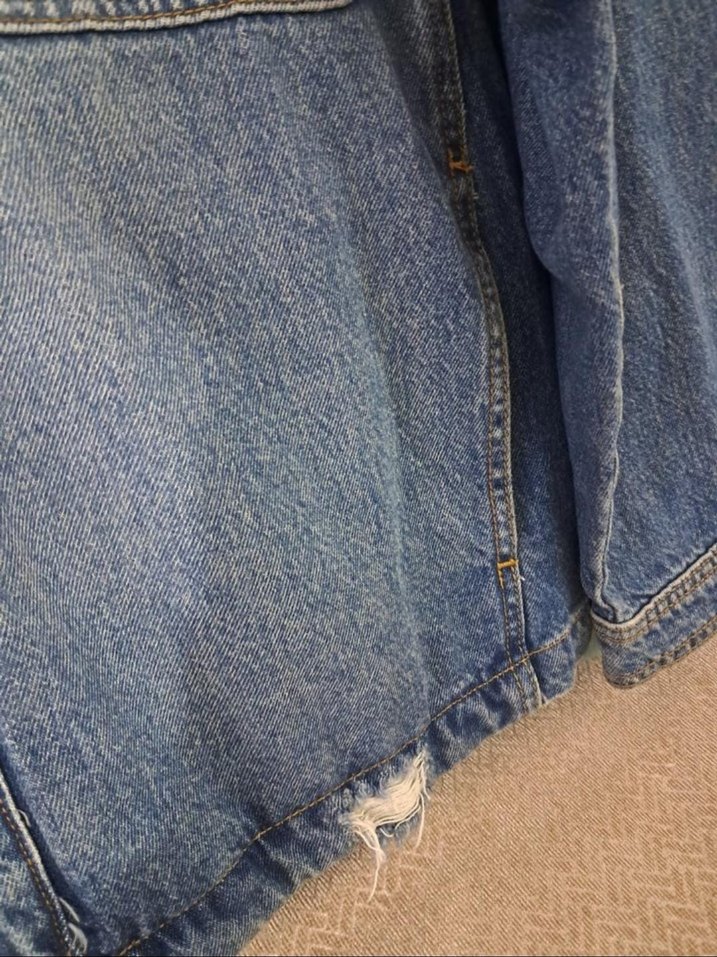 Erkek Mavi Düğmeli Denim Ceket - Görsel 5