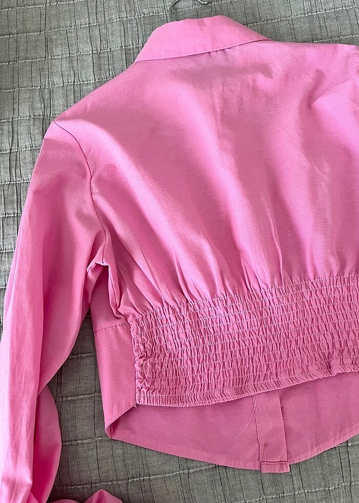 Pembe korse gömlek - Görsel 4