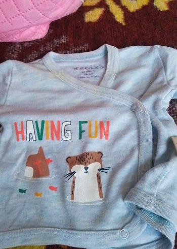 Gri Uzun Kollu Erkek Bebek Takımı - Görsel 2