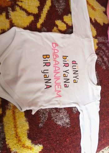 Baskılı Beyaz Kısa Kollu Bebek Body - Görsel 2