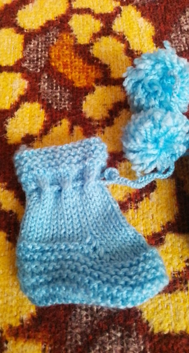 Renkli Nakışlı Örgü Kız Bebek Patik - Görsel 2