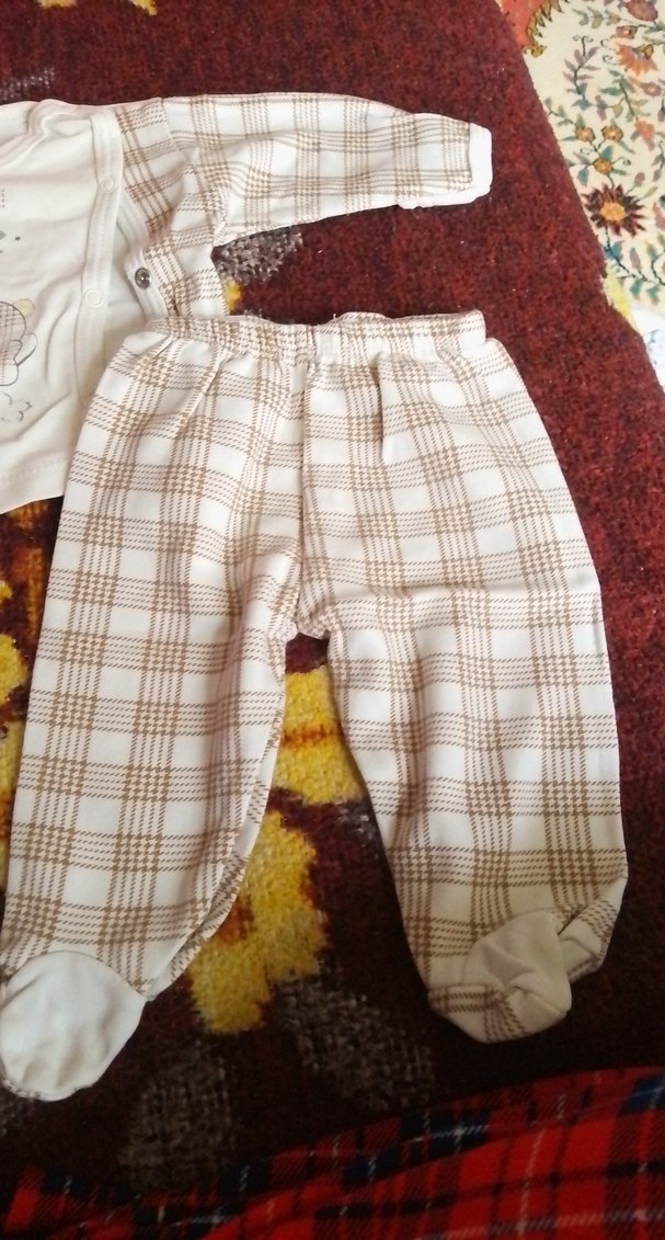 Bebek Erkek Pamuklu Hastane Kıyafeti Uzun Kollu - Görsel 3