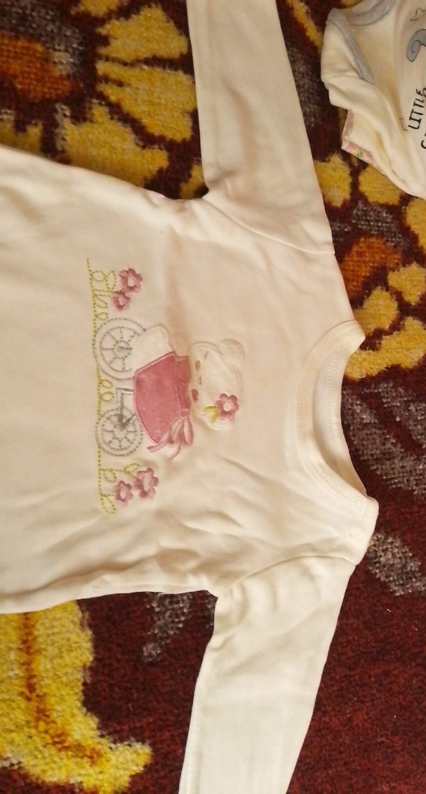 Kız Çocuk Beyaz Baskılı Kısa Kollu Tişört - Görsel 2