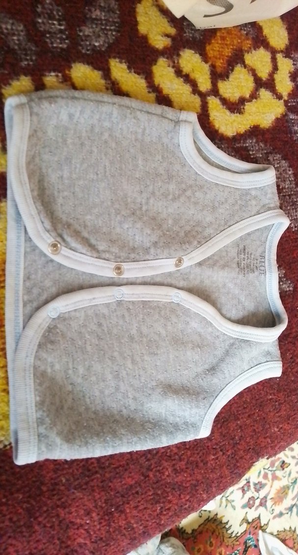 Düğmeli Gri Erkek Çocuk Triko Yelek - Görsel 2