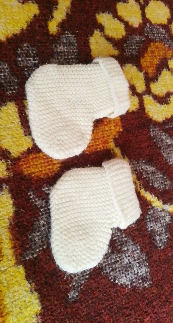 Beyaz Örgü cocuk patik - Görsel 3