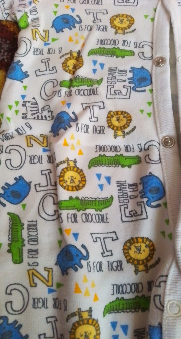 Renkli Baskılı Bebek Tulum, Uzun Kollu, Düğmeli - Görsel 2