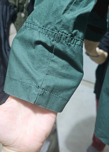 Kemerli Yeşil Midi Kadın Trençkot - Görsel 4