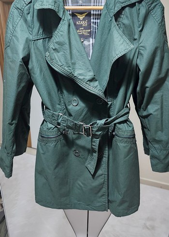 Kemerli Yeşil Midi Kadın Trençkot - Görsel 2