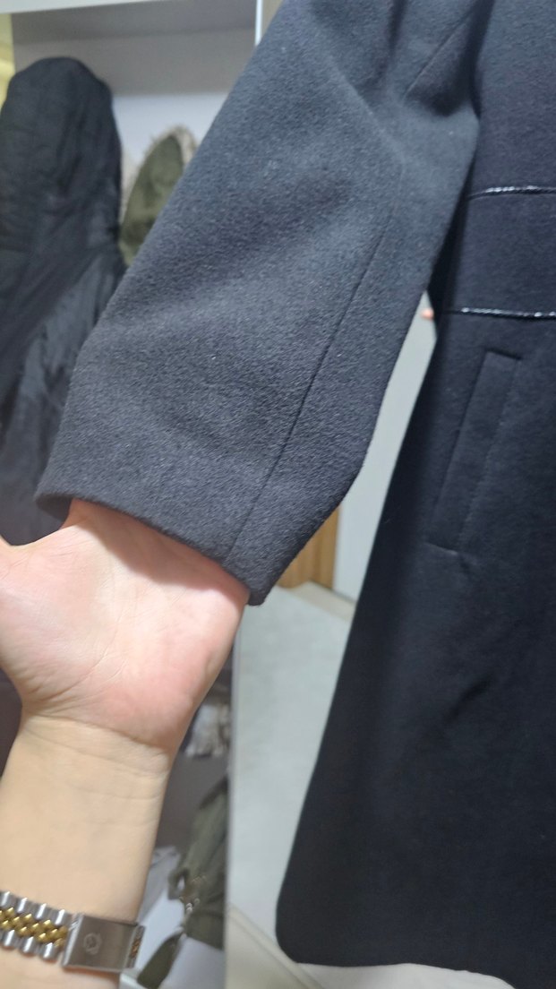 Düğmeli Siyah Klasik Kaban - Görsel 3