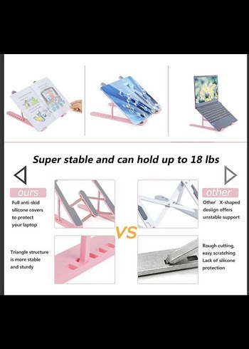 Ayarlanabilir Siyah Tablet Tutucu Standı - Görsel 3