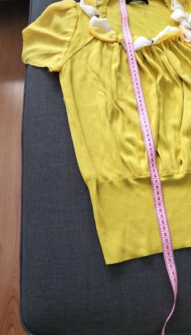 Sarı Drapeli Kadın Bluz - Görsel 5