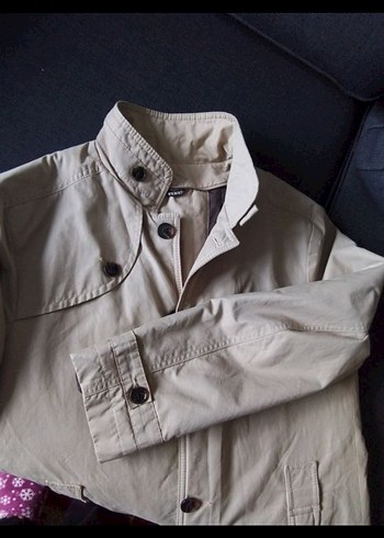 Bej Düğmeli Erkek Keten Ceket - Görsel 5