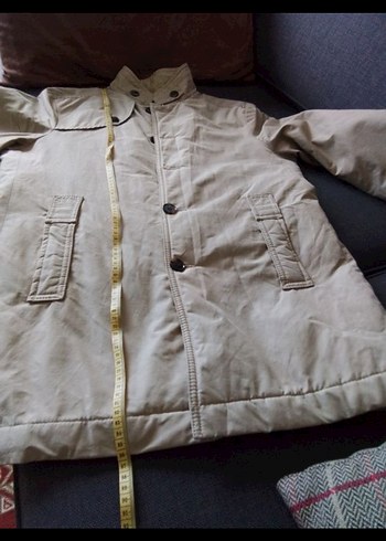 Bej Düğmeli Erkek Keten Ceket - Görsel 7