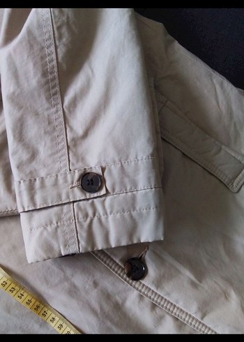 Bej Düğmeli Erkek Keten Ceket - Görsel 6