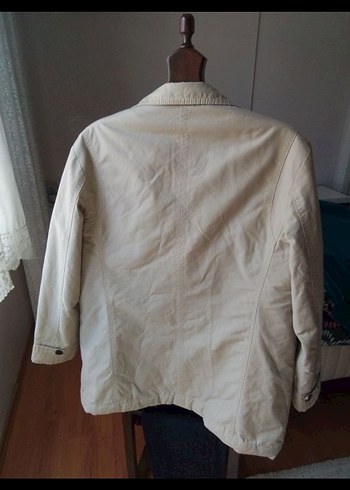 Bej Düğmeli Erkek Keten Ceket - Görsel 4