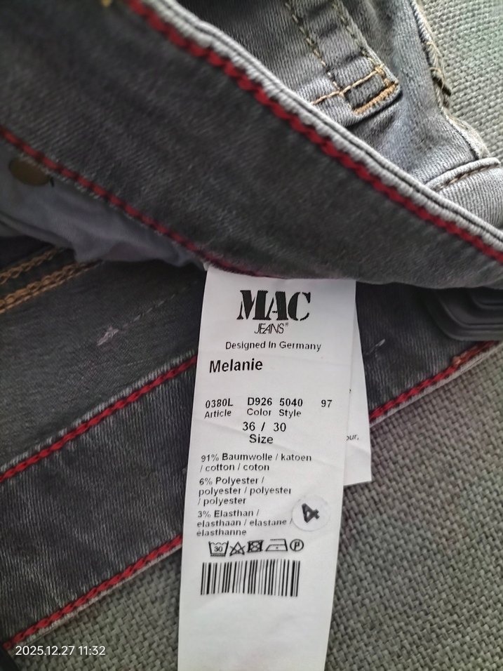 Gri kadın Denim Kot Pantolon -MAC marka - Görsel 2