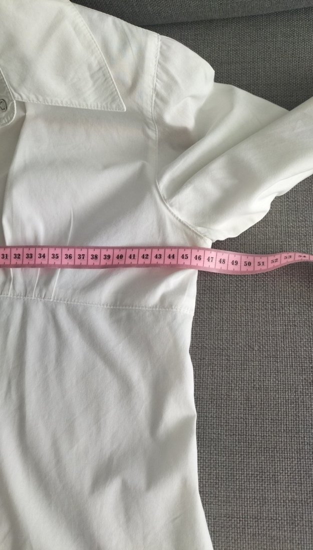 Düğmeli Beyaz %100 Pamuk Kadın Gömlek - Görsel 4