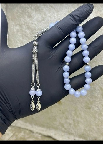 Yeni yıl hediyesi Akuamarine Erkek Tesbih - Görsel 2