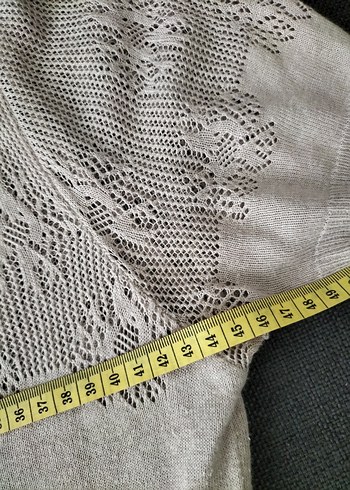 V Yakalı Kısa Kollu Triko Hırka - Görsel 5