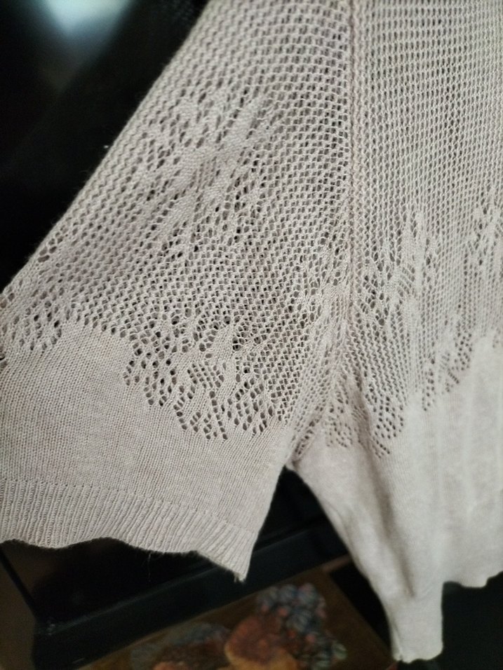 V Yakalı Kısa Kollu Triko Hırka - Görsel 4