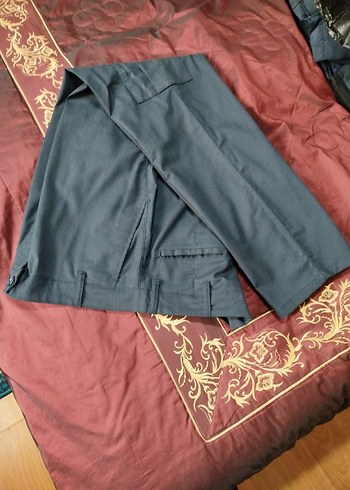 Erkek Mavi Bol Kesim Kemerli Pantolon - Görsel 2