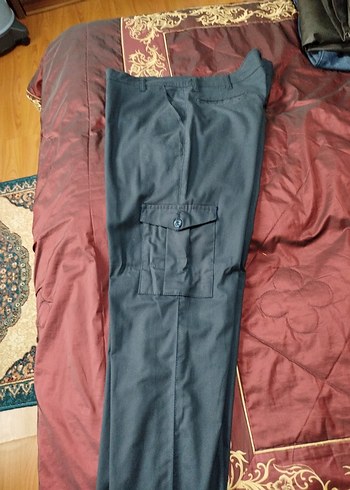 Erkek Mavi Bol Kesim Kemerli Pantolon - Görsel 4