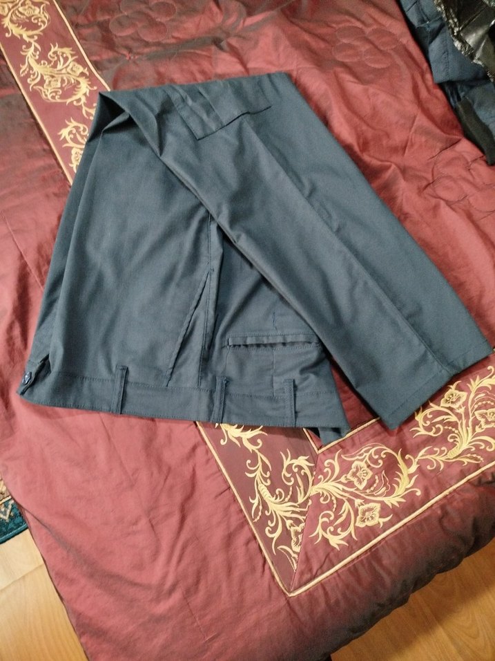 Erkek Mavi Bol Kesim Kemerli Pantolon - Görsel 2