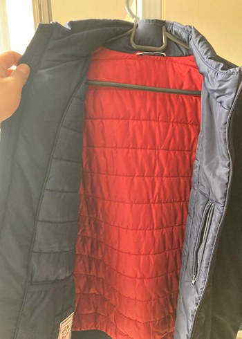 Erkek Lacivert Fermuarlı Yüksek Yakalı Mont - Görsel 7