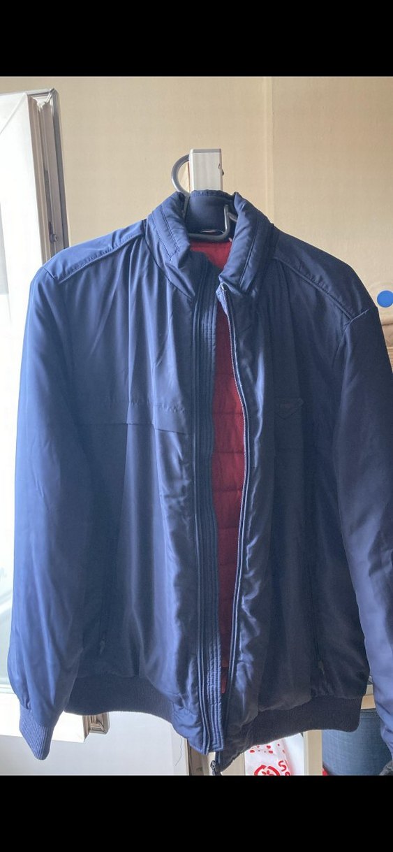 Erkek Lacivert Fermuarlı Yüksek Yakalı Mont - Görsel 3