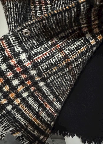 Zara kadın Gri Düğmeli Midi Ceket - Görsel 5