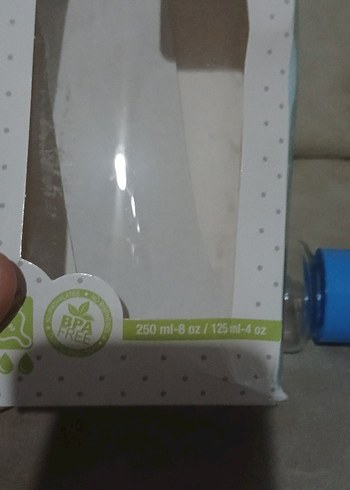 Beden çeşitli Renk Herevin Baby Mavi Cam Biberon Seti