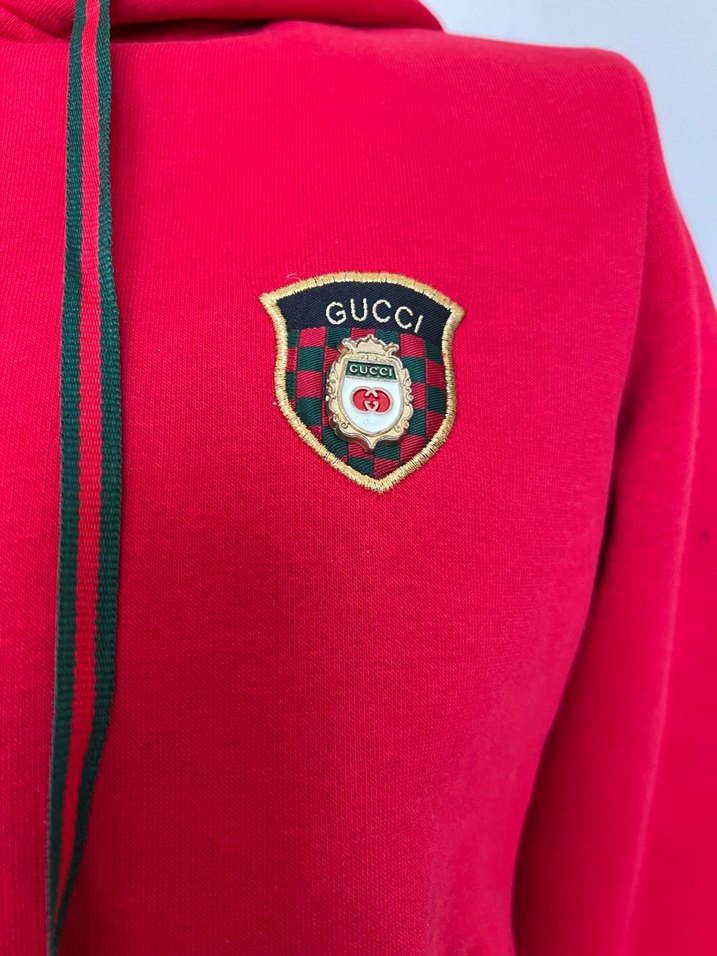 Kapüşonlu Kırmızı Fermuarlı Kadın Ceket - Görsel 2