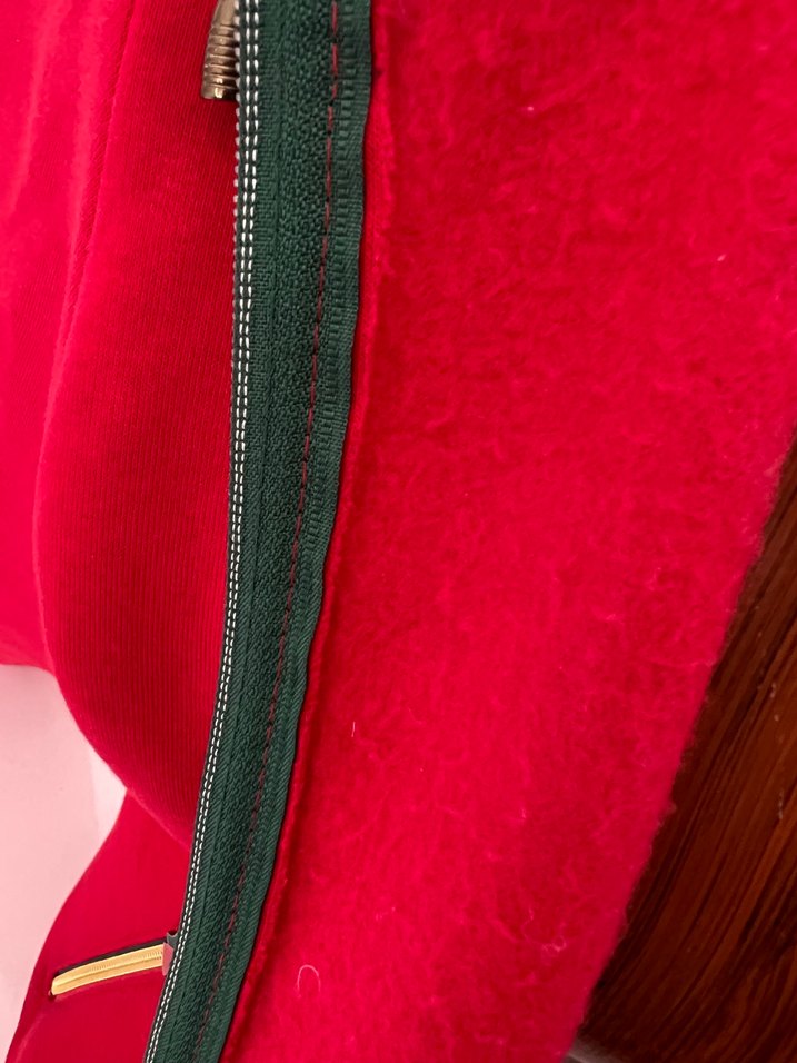 Kapüşonlu Kırmızı Fermuarlı Kadın Ceket - Görsel 4