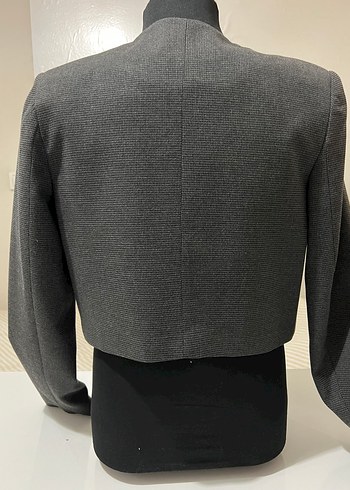 KOTON Düğmeli Gri Kadın Takım Elbise - Görsel 3