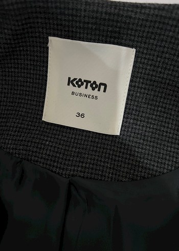 KOTON Düğmeli Gri Kadın Takım Elbise - Görsel 6