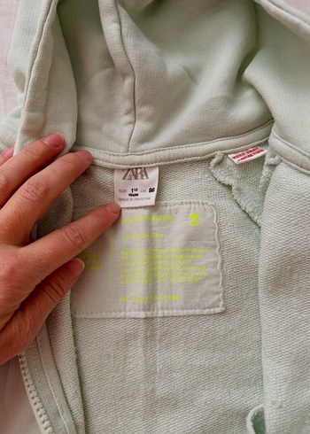 Kapüşonlu Fermuarlı yeşil Bebek Takımı - Görsel 4