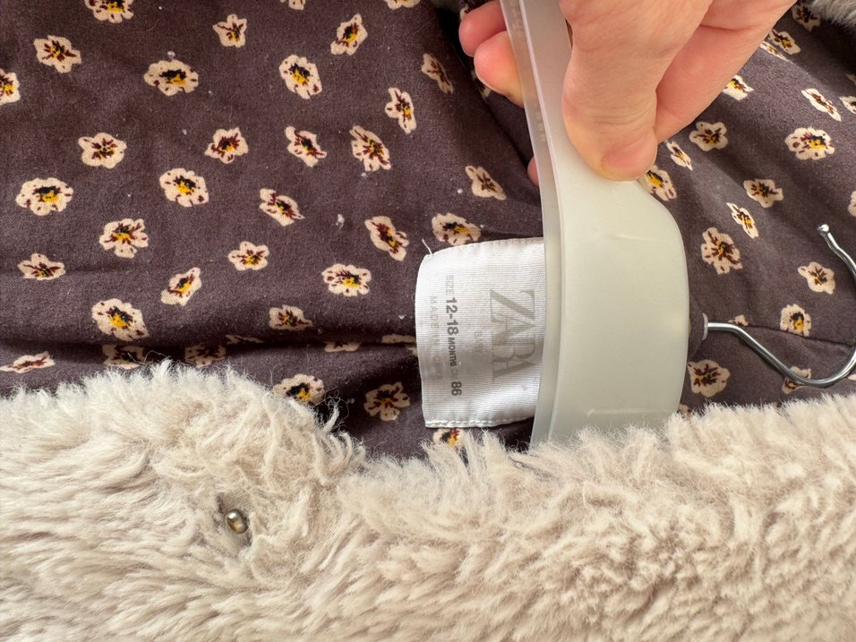 Krem Peluş Detaylı Kız Çocuk Kaban - Görsel 4