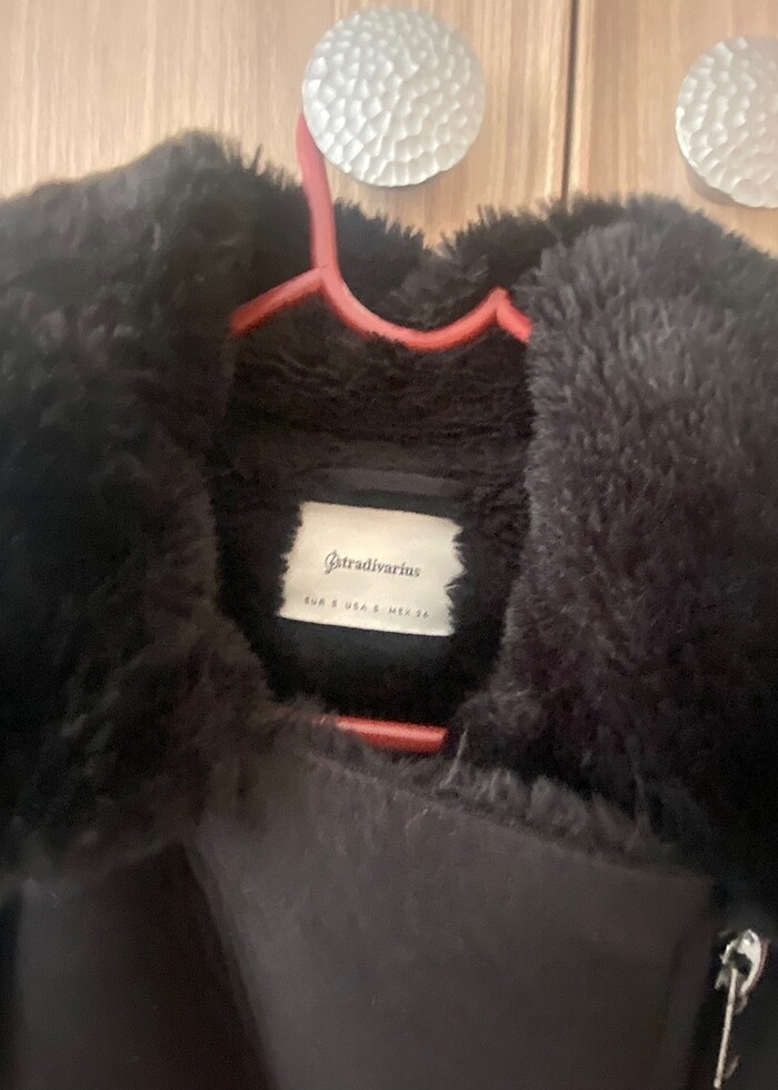 Stradivarius Siyah Biker Mont - Görsel 2