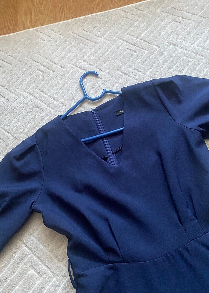 Lacivert Elbise - Görsel 2