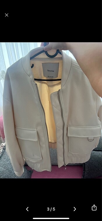 s Beden bershka bomber mont krem