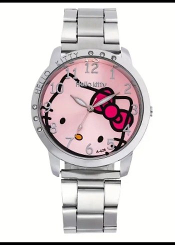 Hello Kitty Desenli Pembe Kadın Kol Saati