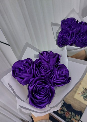 5 li solmayan gül buketi - Görsel 2