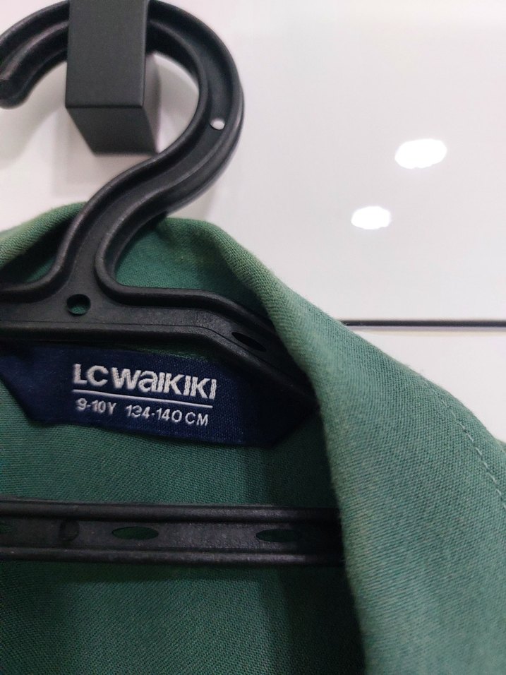 Düğmeli Yeşil Kadın Midi Gömlek - Görsel 2