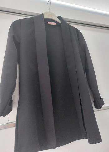 Siyah Midi  Ofis Kabanı - Görsel 2