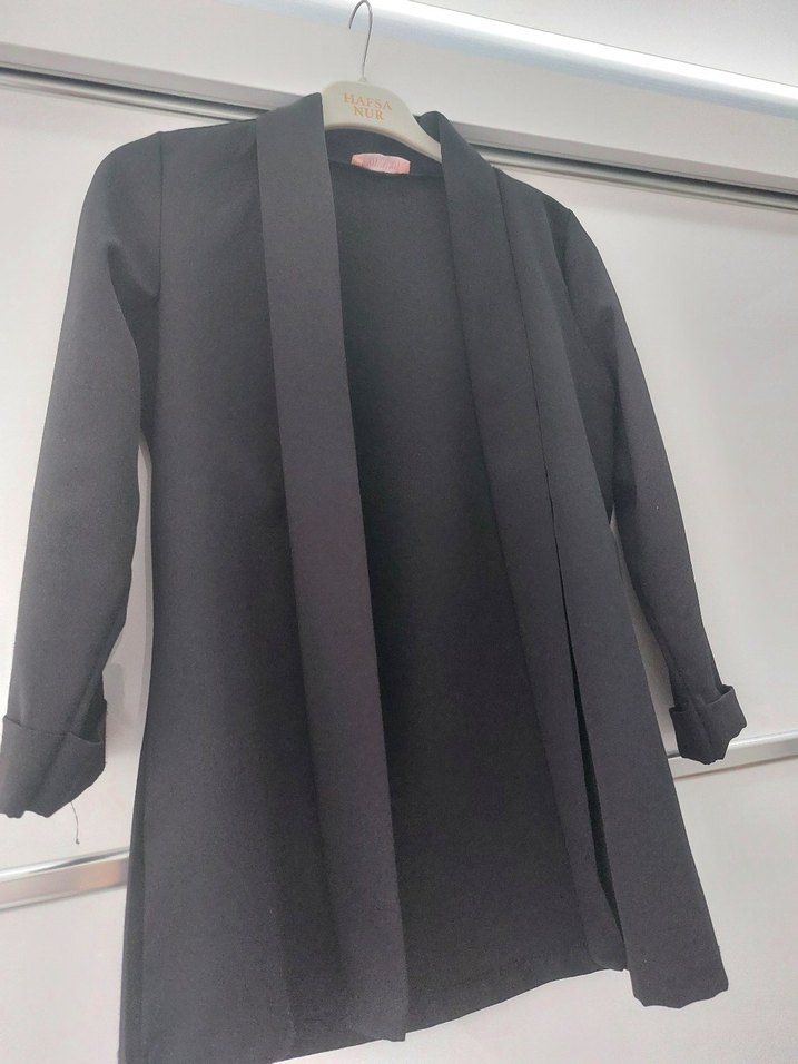 Siyah Midi  Ofis Kabanı - Görsel 2