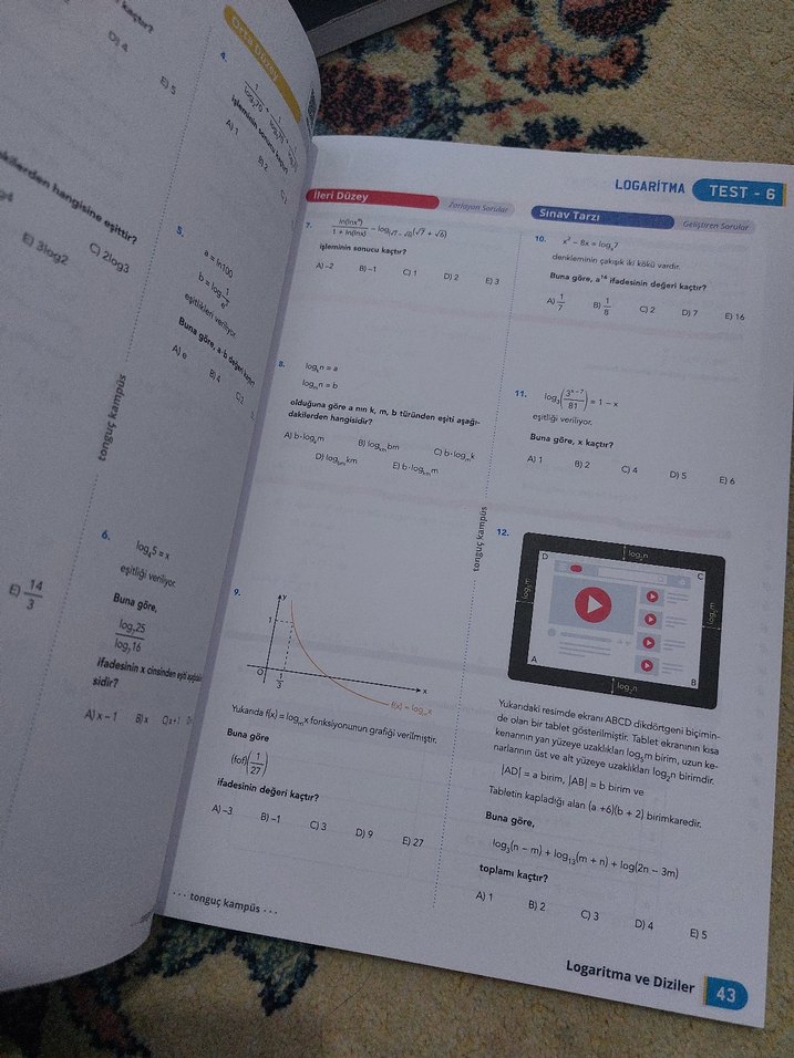 AYT Logaritma ve Diziler Matematik Fasikülü - Görsel 2