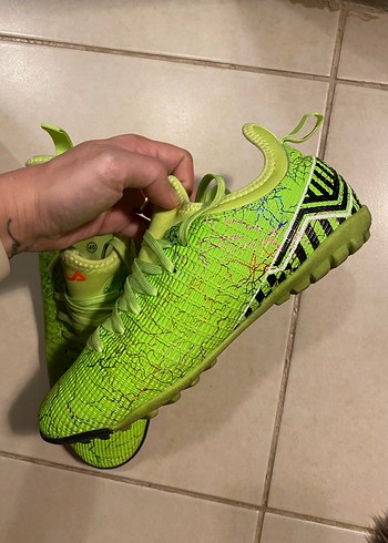 Yeşil Erkek Futbol Ayakkabısı Velcro Detaylı - Görsel 4