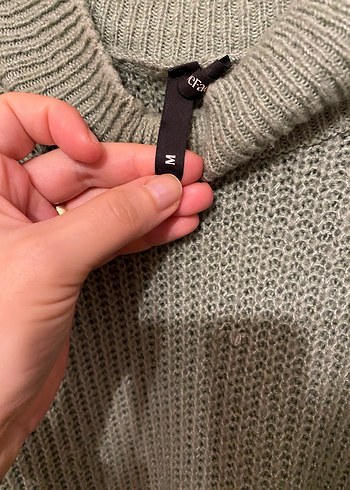 Yeşil Örgü Boğazlı Kadın Kazak - Görsel 4