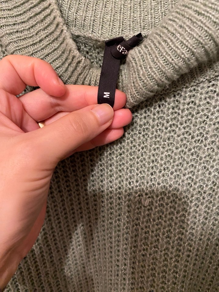 Yeşil Örgü Boğazlı Kadın Kazak - Görsel 4